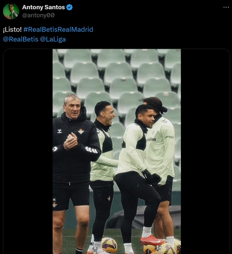 磨刀霍霍向皇馬！紅牌取消，安東尼社媒曬備戰(zhàn)視頻：我準(zhǔn)備好了！