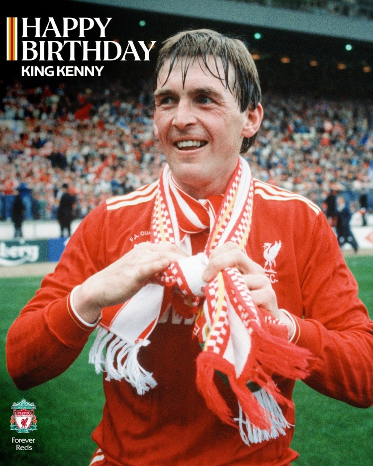 國(guó)王肯尼！達(dá)格利什迎來(lái)74歲生日，利物浦官方送祝福