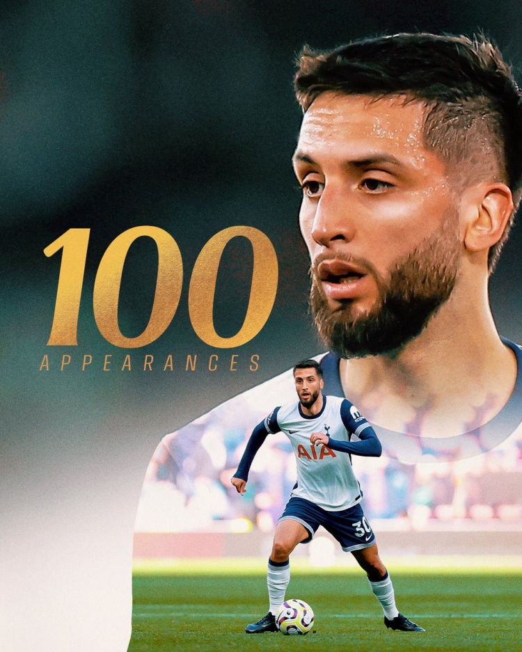 里程碑！本坦庫(kù)爾代表熱刺出戰(zhàn)100場(chǎng)正式比賽，貢獻(xiàn)9球8助攻