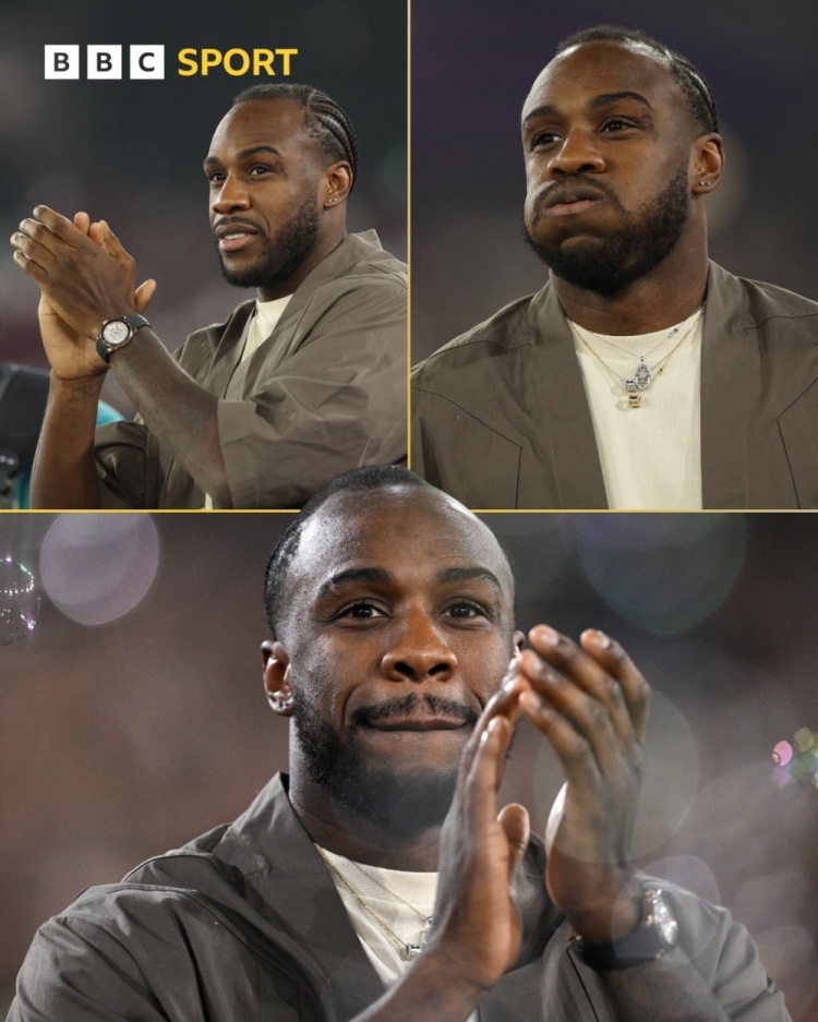 安東尼奧自車禍后首次回歸主場(chǎng)看球，兩隊(duì)球迷送上掌聲和歡呼聲