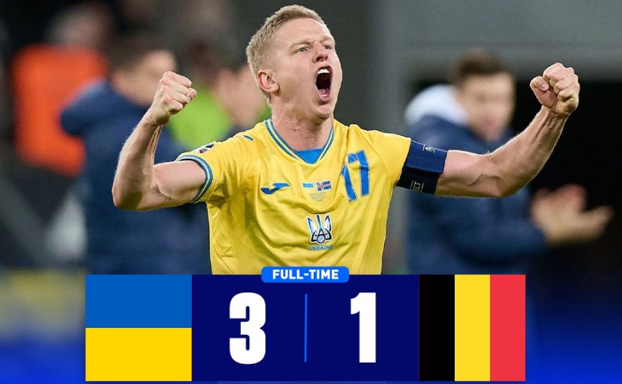 不敵烏克蘭！比利時(shí)隊(duì)遭遇4連敗，2009年9月后首次