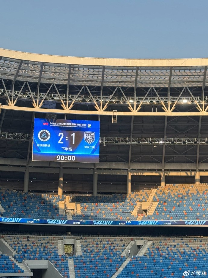 熱身賽：深圳新鵬城在常規(guī)時間2-1勝武漢三鎮(zhèn)，在加時賽2-2戰(zhàn)平